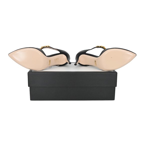 Gucci 626711 Sylvie Chain Leather Pumps - Picture 6 of 8